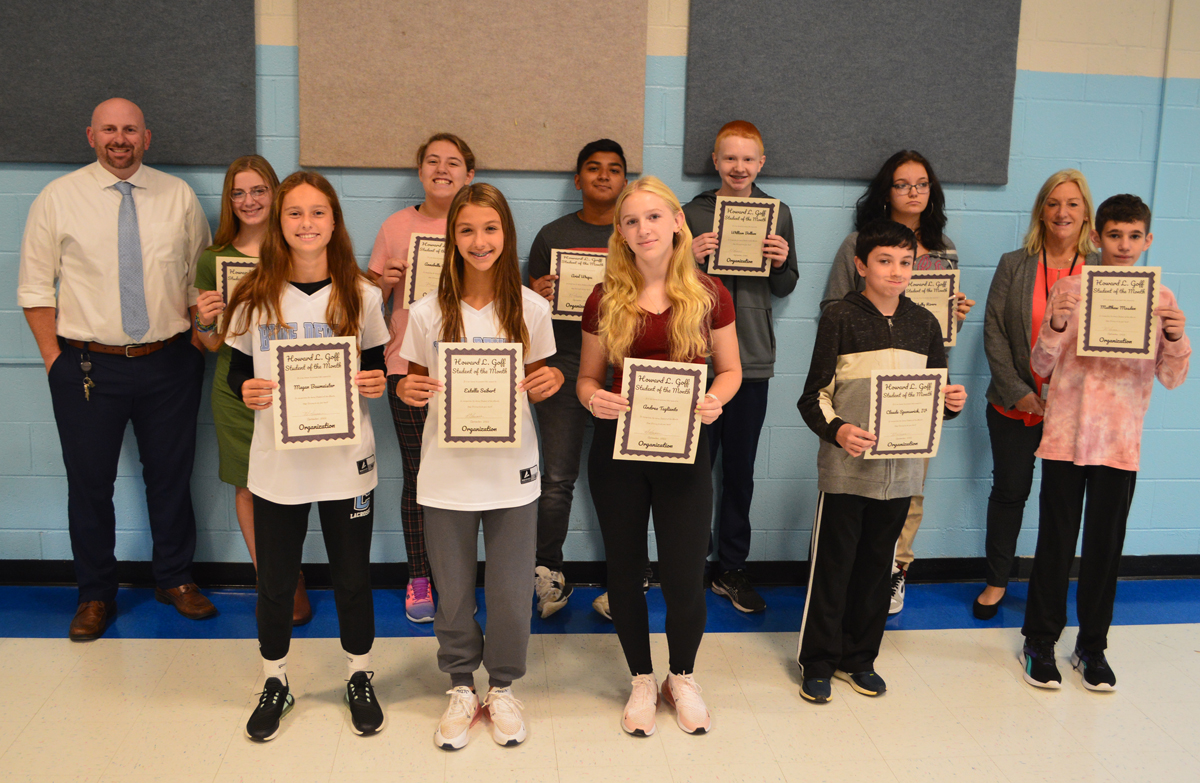 Goff 8th Grade Students of the Month for September 2022