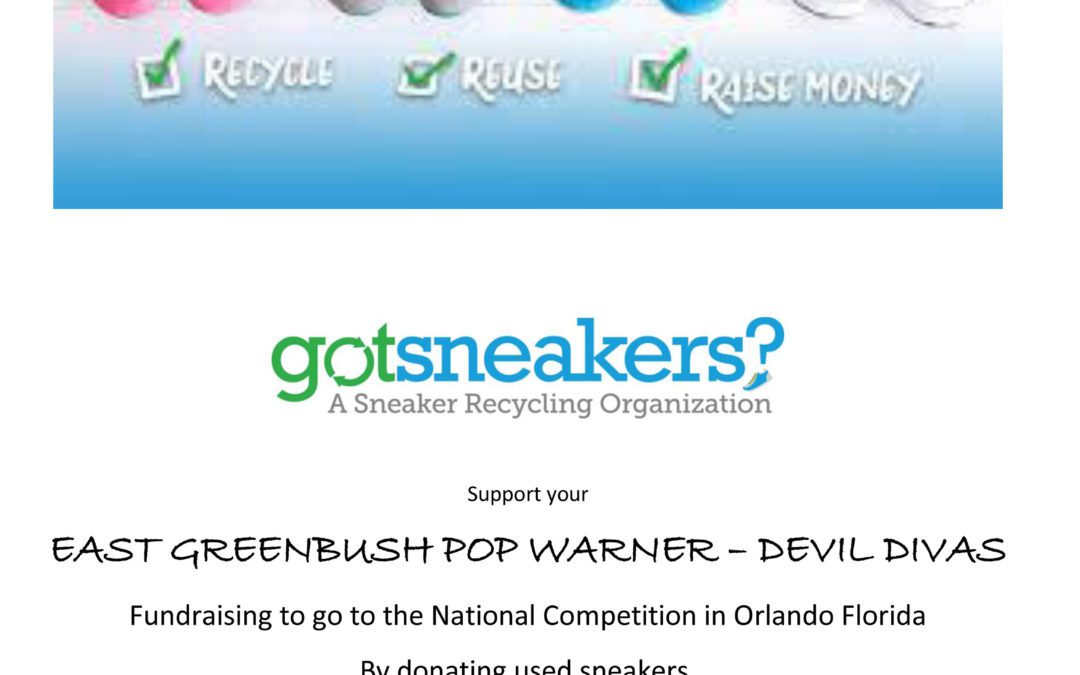 Sneaker Recycling Fundraiser to Benefit Pop Warner Cheerleading