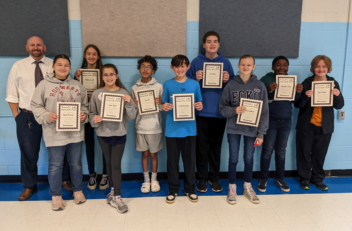 October 2022 Goff Students of the Month - 8th Grade
