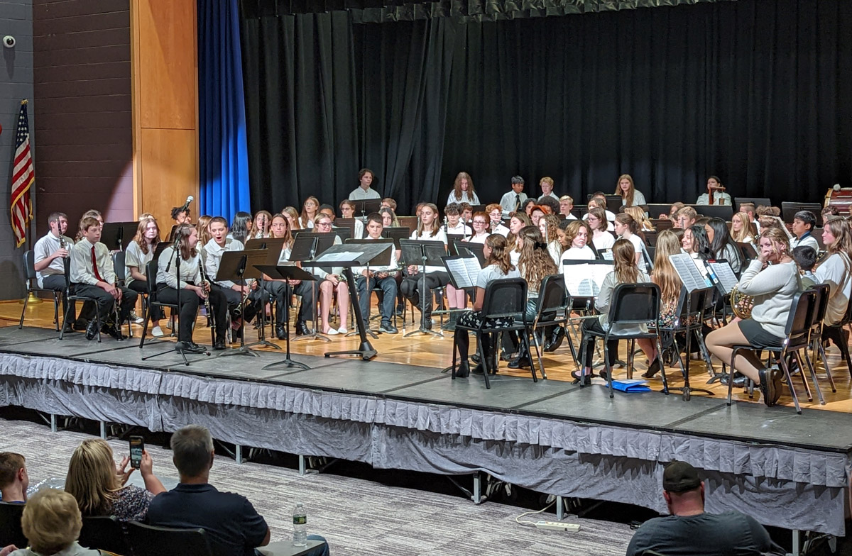 Students performing in the All County Fall Music Festival.
