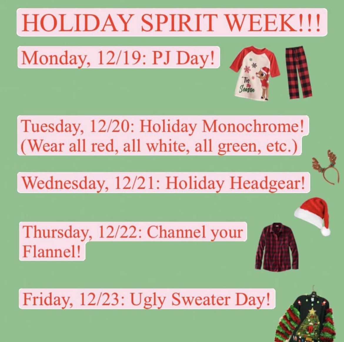Holiday Spirit Week image