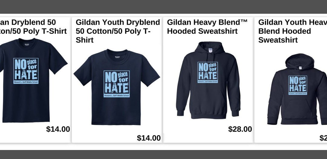 Goff ‘No Place for Hate’ Apparel Sale Fundraiser