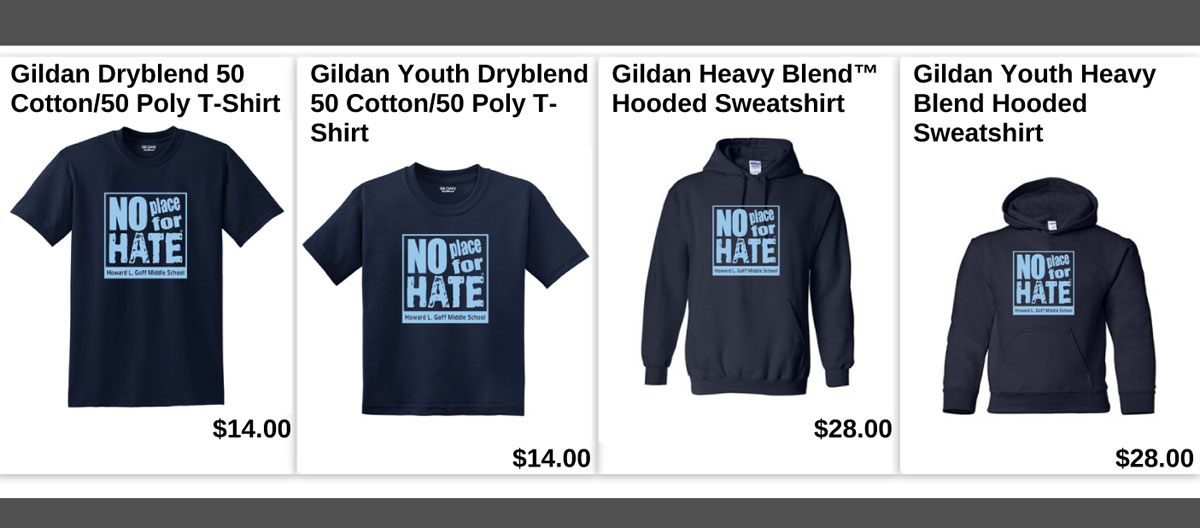 No Place for Hate apparel