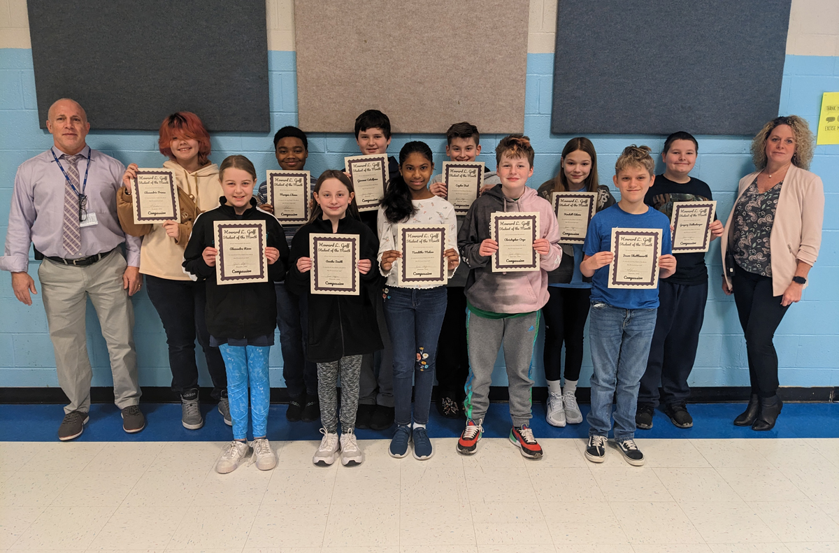 Goff Students of the Month for December 2022 - 6th Grade