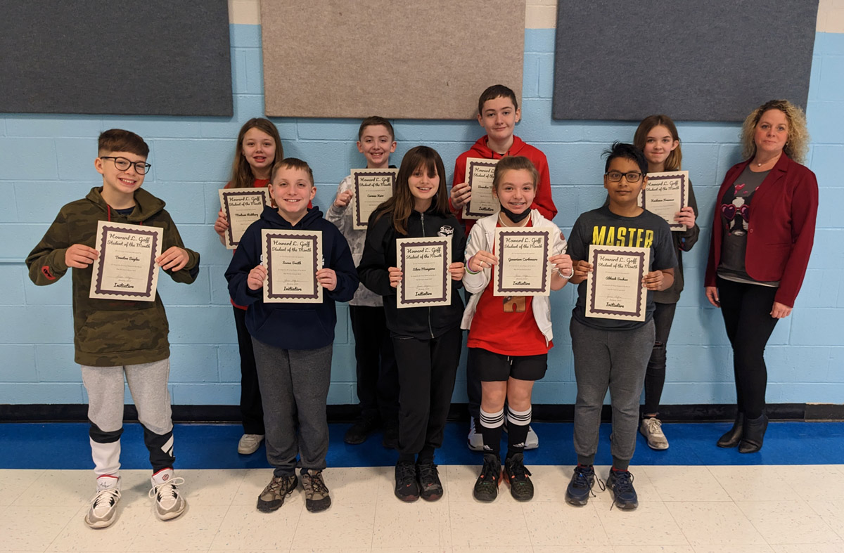 Goff 6th Grade Students of the Month - January 2023