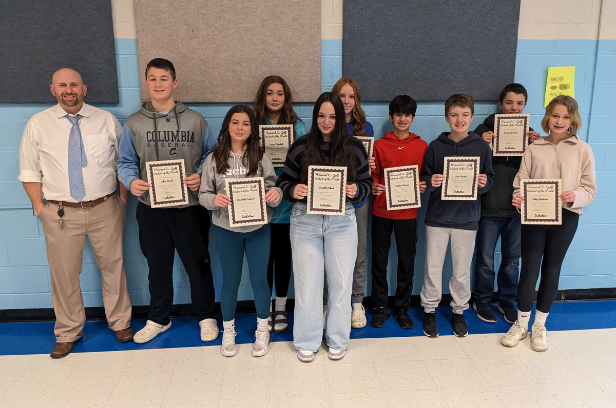 Goff 8th Grade Students of the Month - January 2023