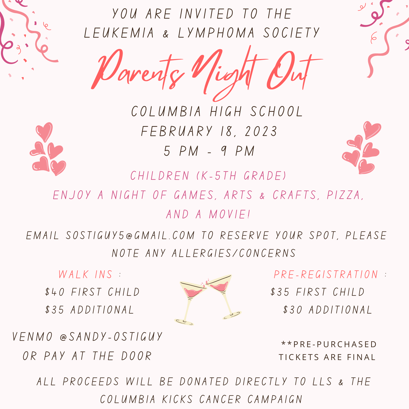 Parents Night Out flyer