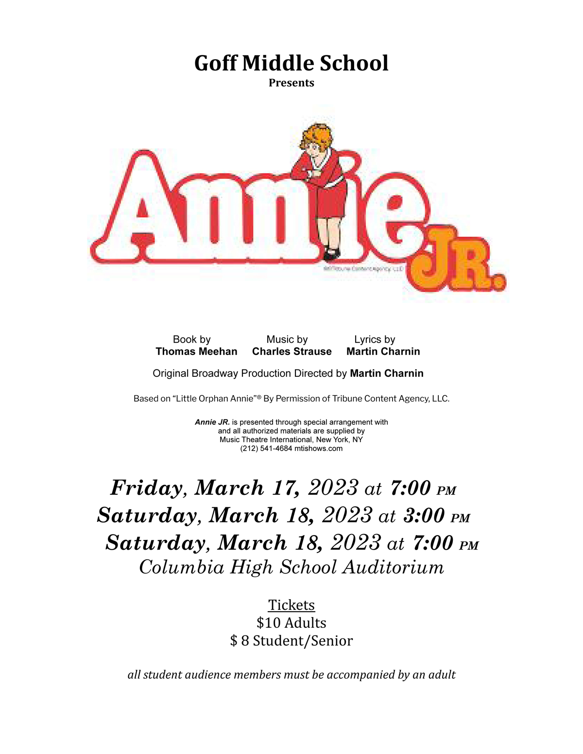 Annie Jr. poster