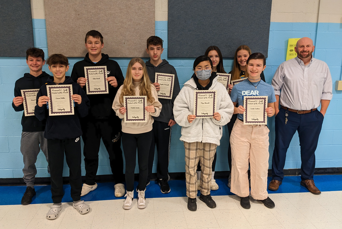 Goff Students of the Month for February 2023 - 8th Grade