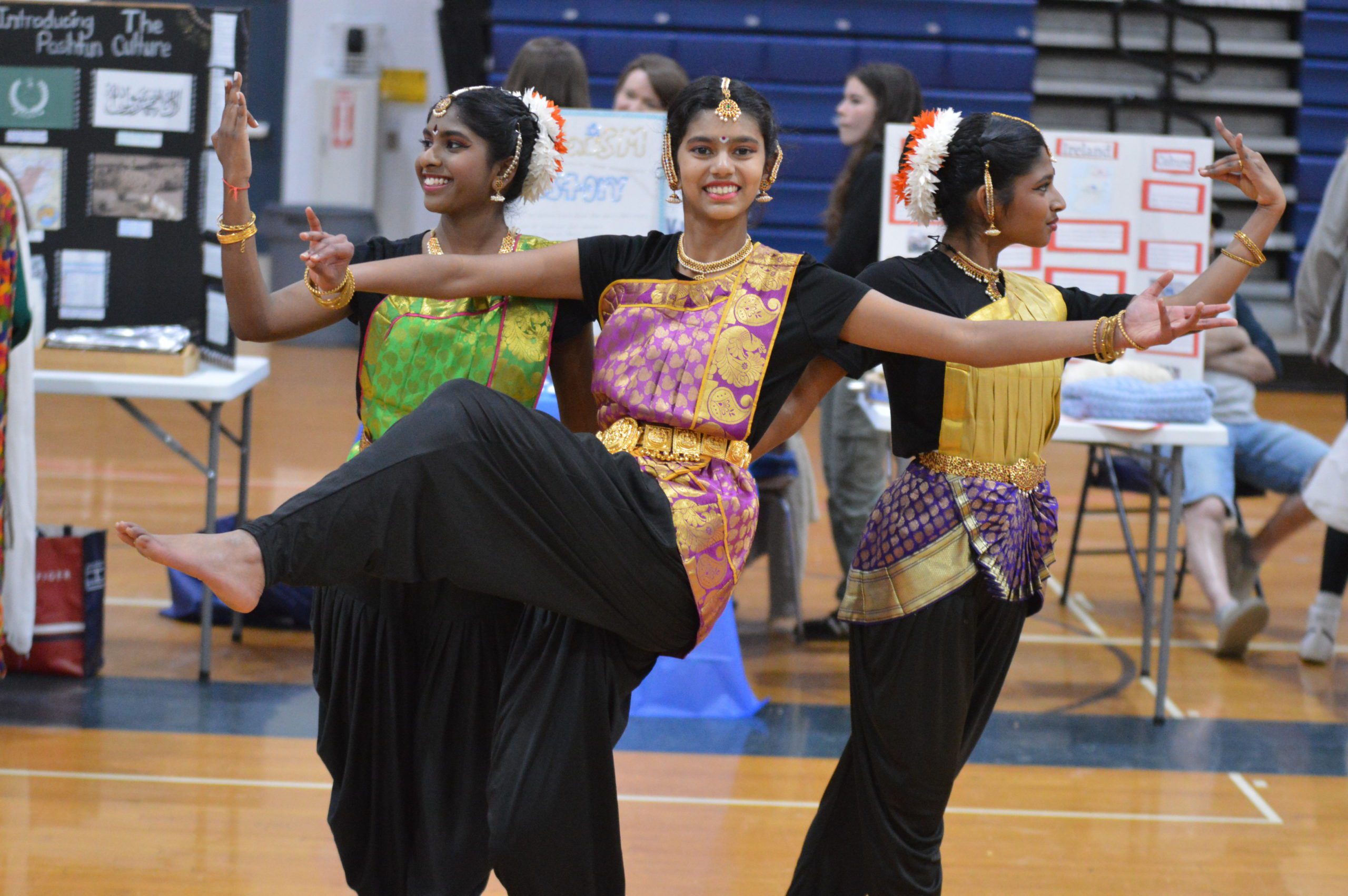 Students performing at the Multicultural and Tolerance Fair at Columbia High School.