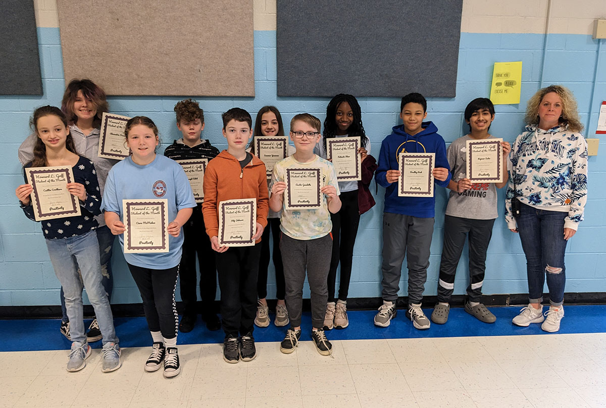 Goff Students of the Month for March 2023 - 6th Grade