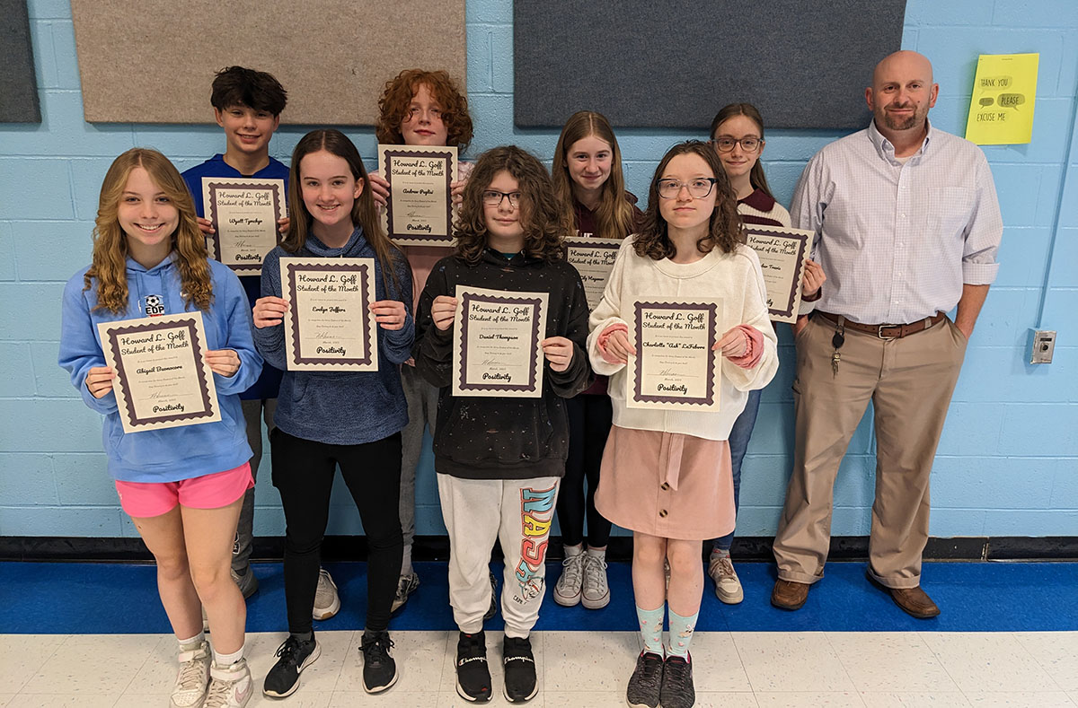 Goff Students of the Month for March 2023 - 8th Grade