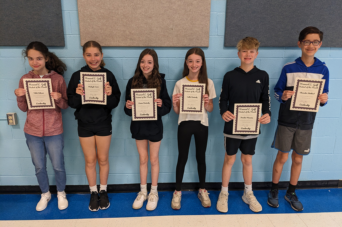 April 2023 Goff Students of the Month - 7th Grade