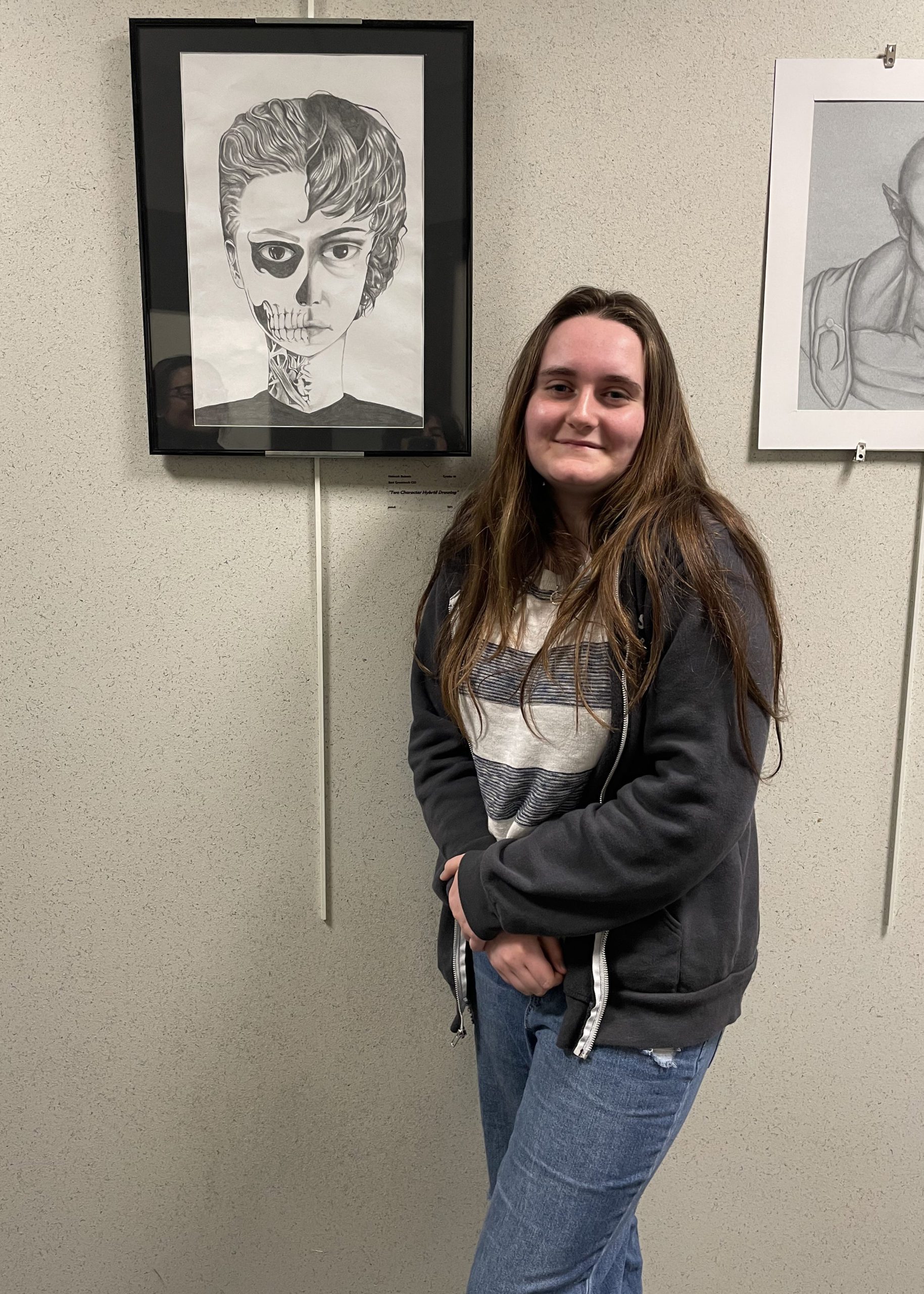 Hannah Roberts at the 2023 Questar Juried High School Art Exhibit