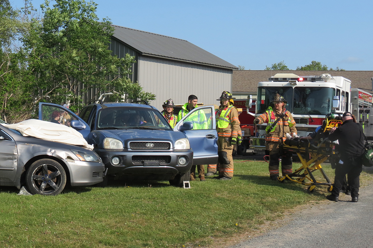 Emergency responders participate in a Mock DWI event at Columbia High School on Friday, May 19 (photo courtesy Martin E. Miller).