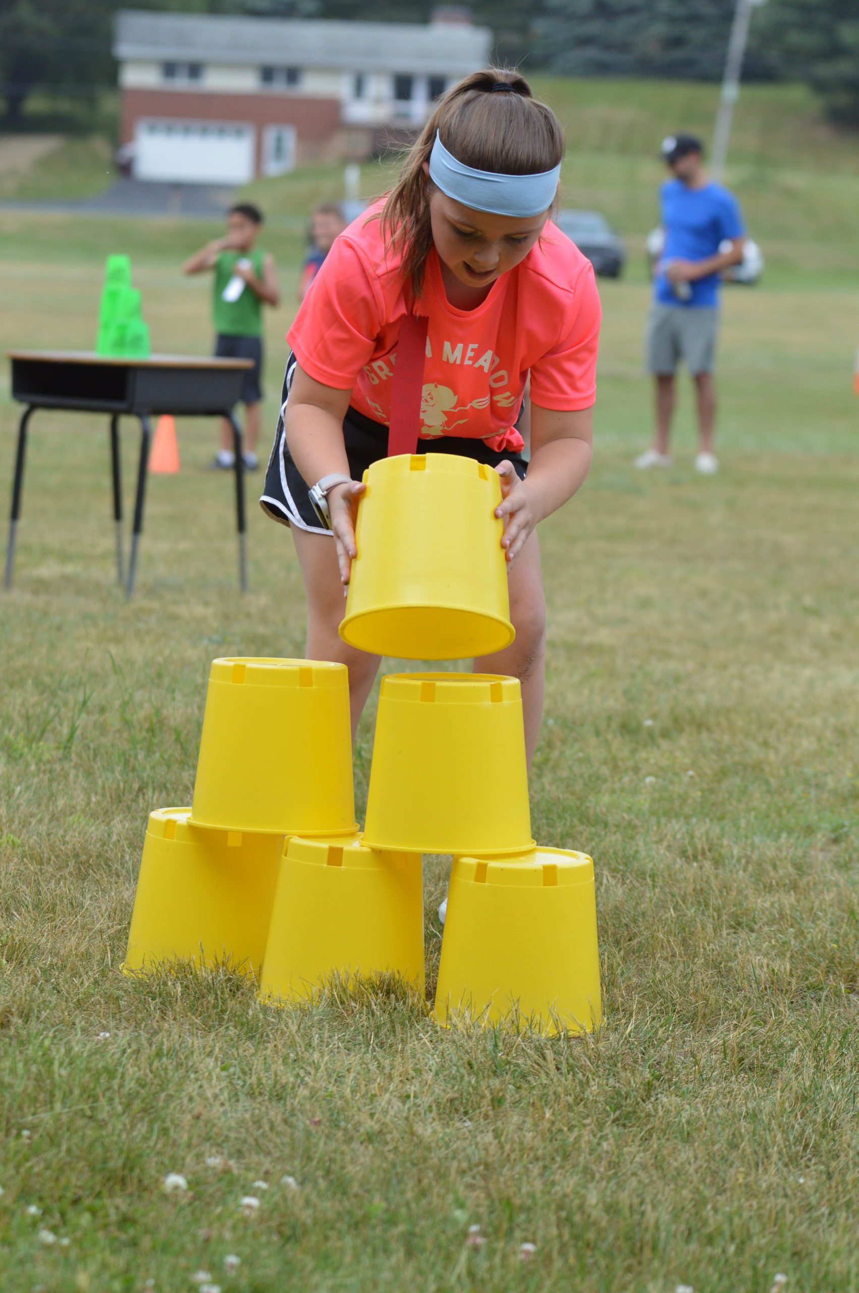 Cup stacking at Field Day