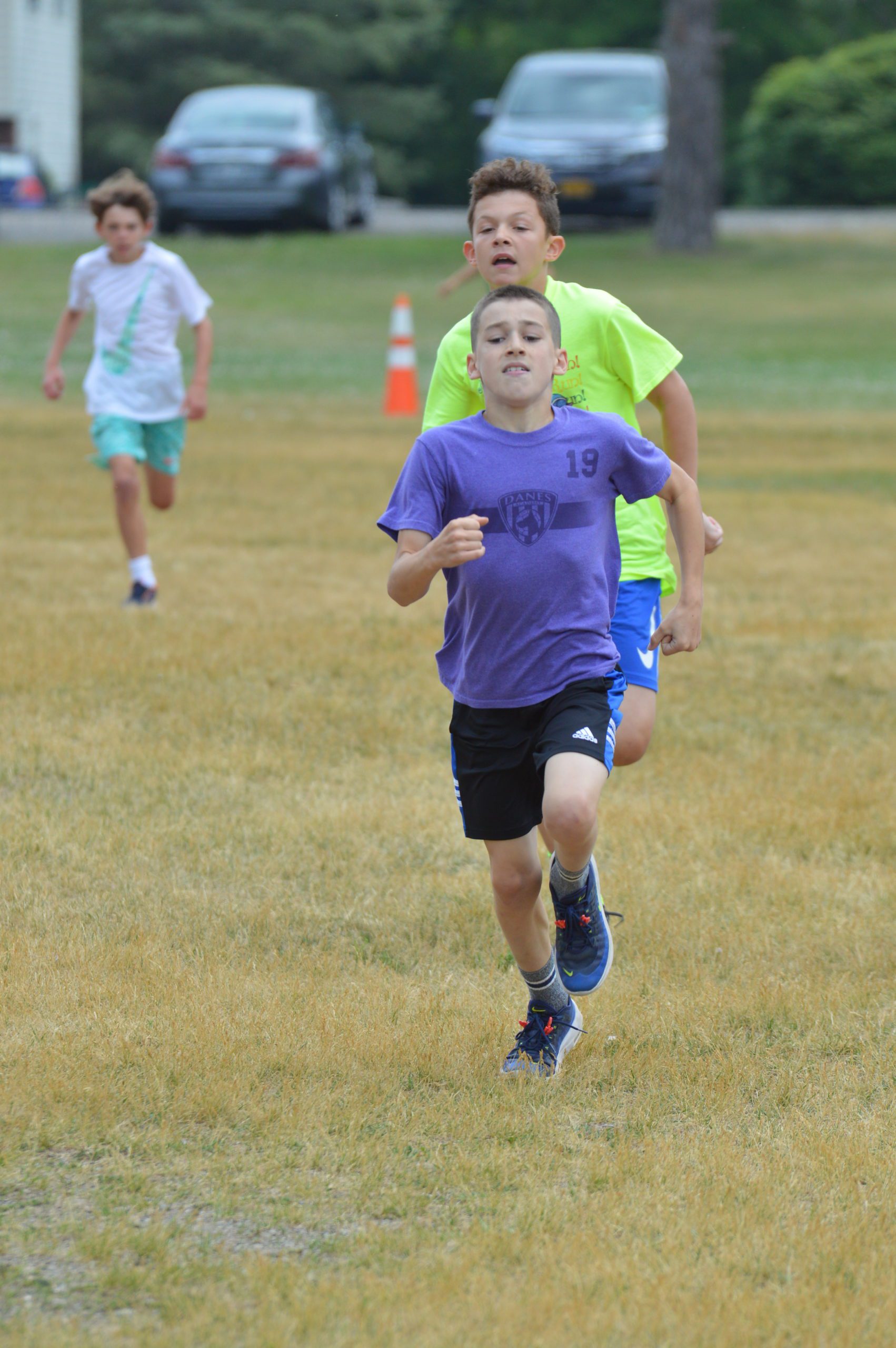 Students race during Field Day