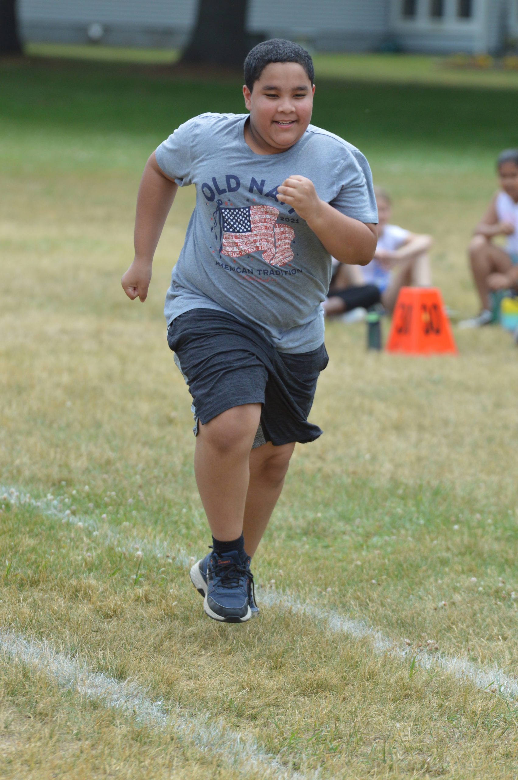 Student running at Field Day