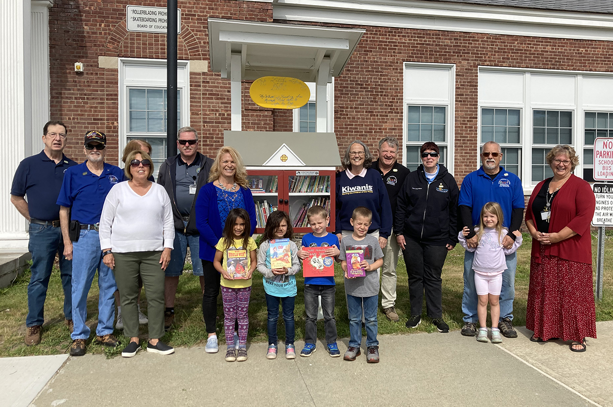 Ribbon cutting for the new DPS Little Free Library