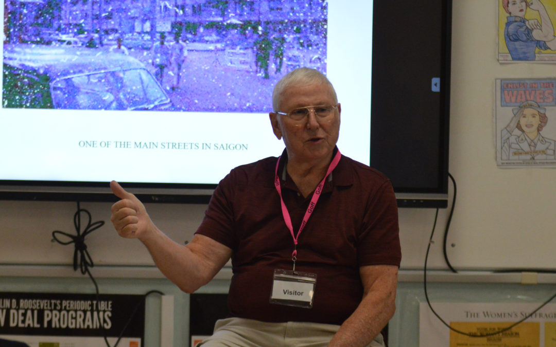 Vietnam War Veteran Speaks to Goff Social Studies Classes