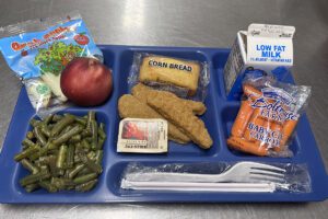 Chicken Tenders on a lunch tray