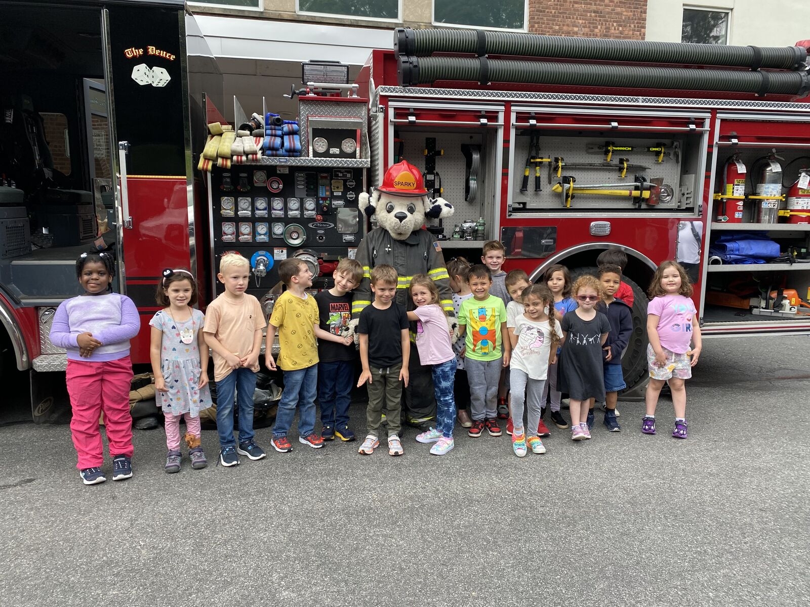 Students at Fire Prevention Day.