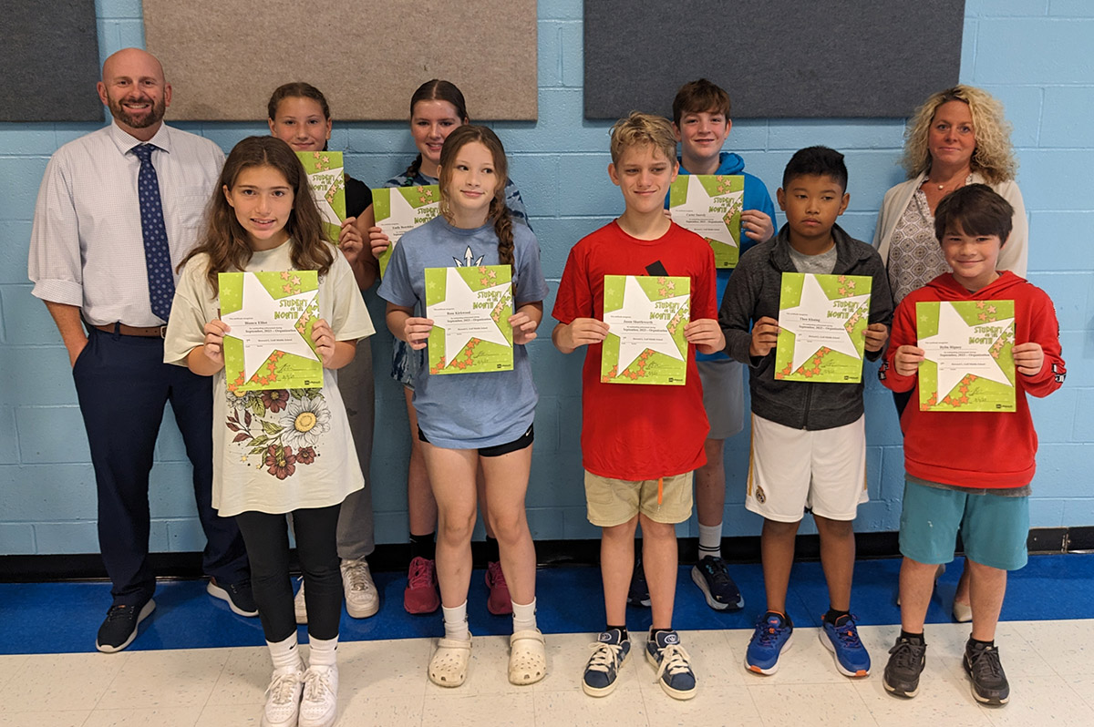 Goff Students of the Month for 7th Grade - September 2023
