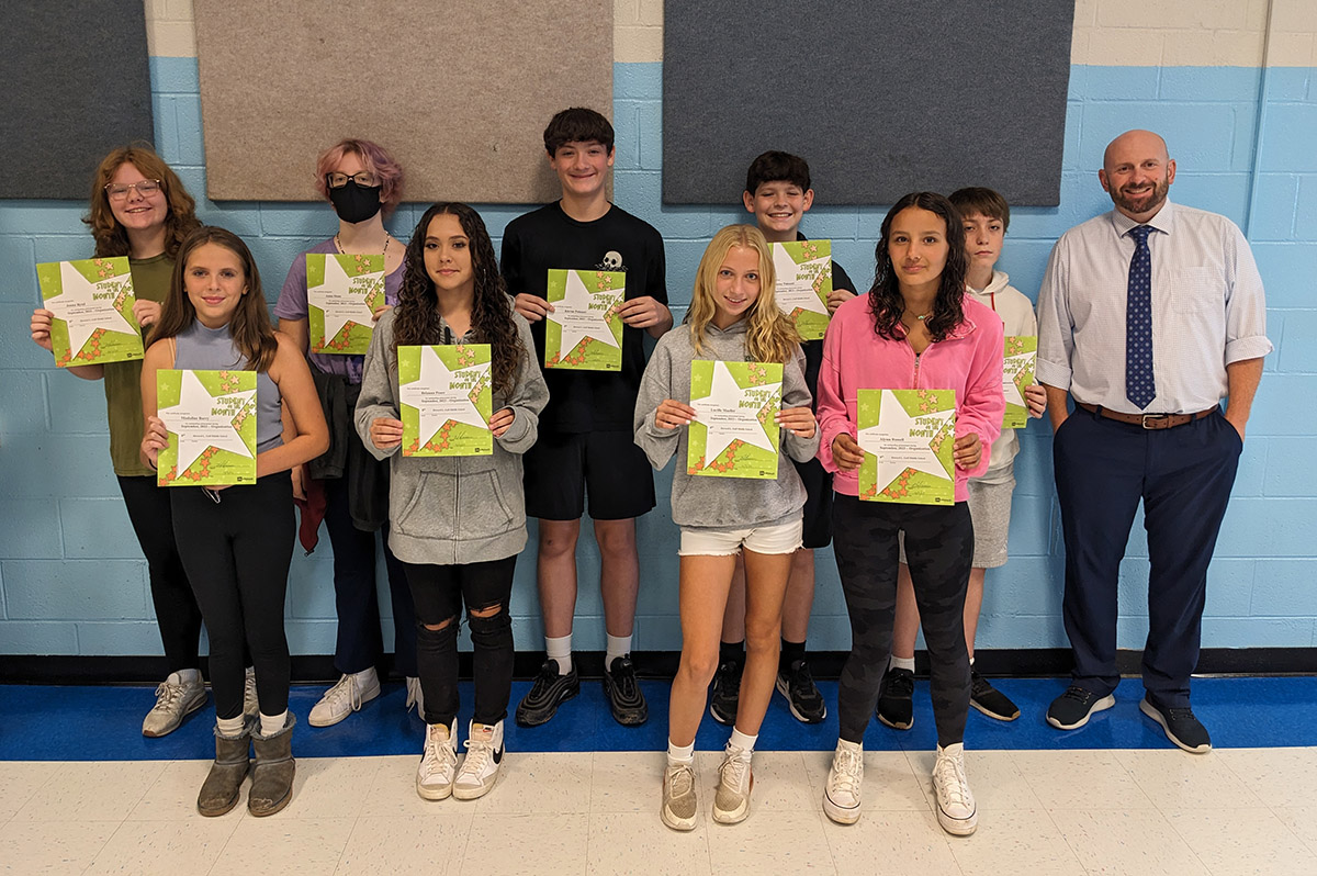 Goff Students of the Month for 8th Grade - September 2023