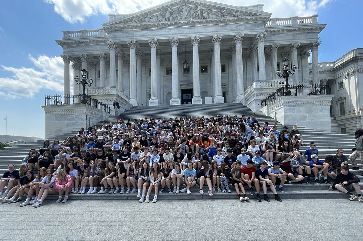 Goff students at the U.S. Capitol in Washington, D.C.