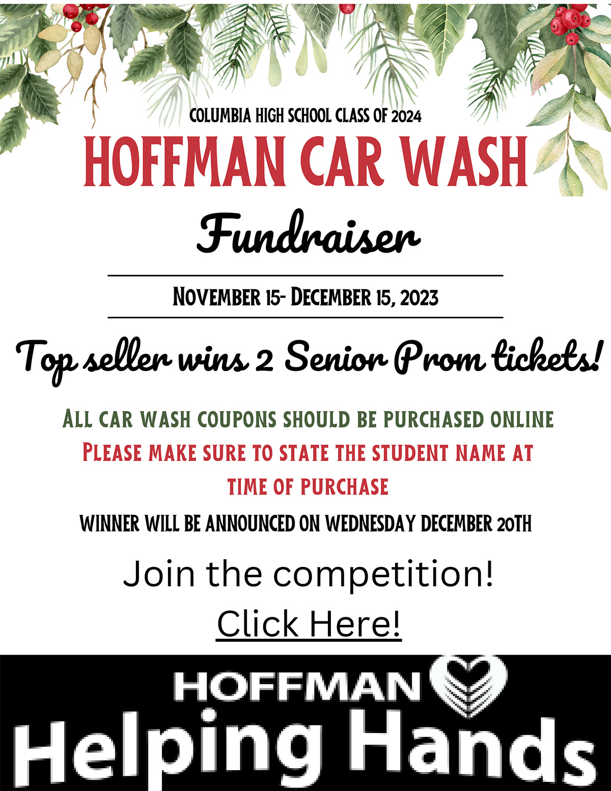 CHS Class of 2024 Hoffman Car Wash Fundraiser