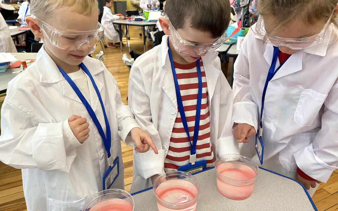 Kindergarten Students Conduct Peppermint Experiments