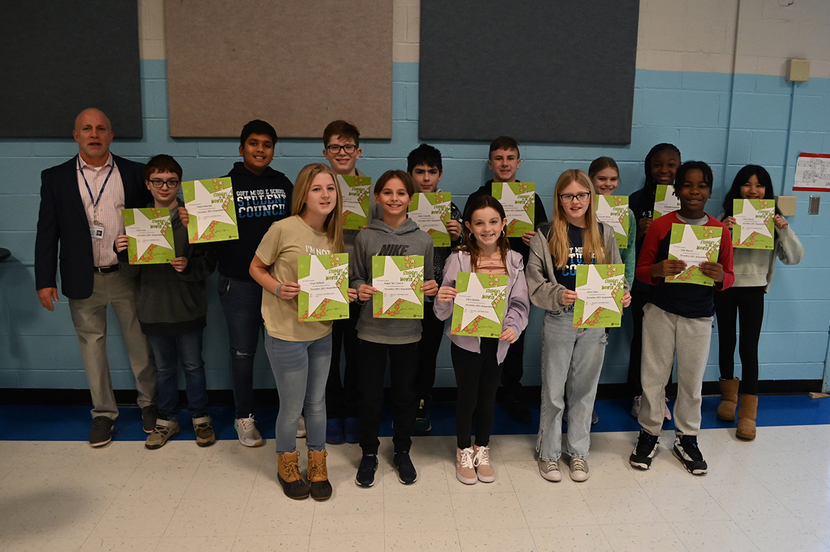 Goff Students of the Month for November - 6th Grade