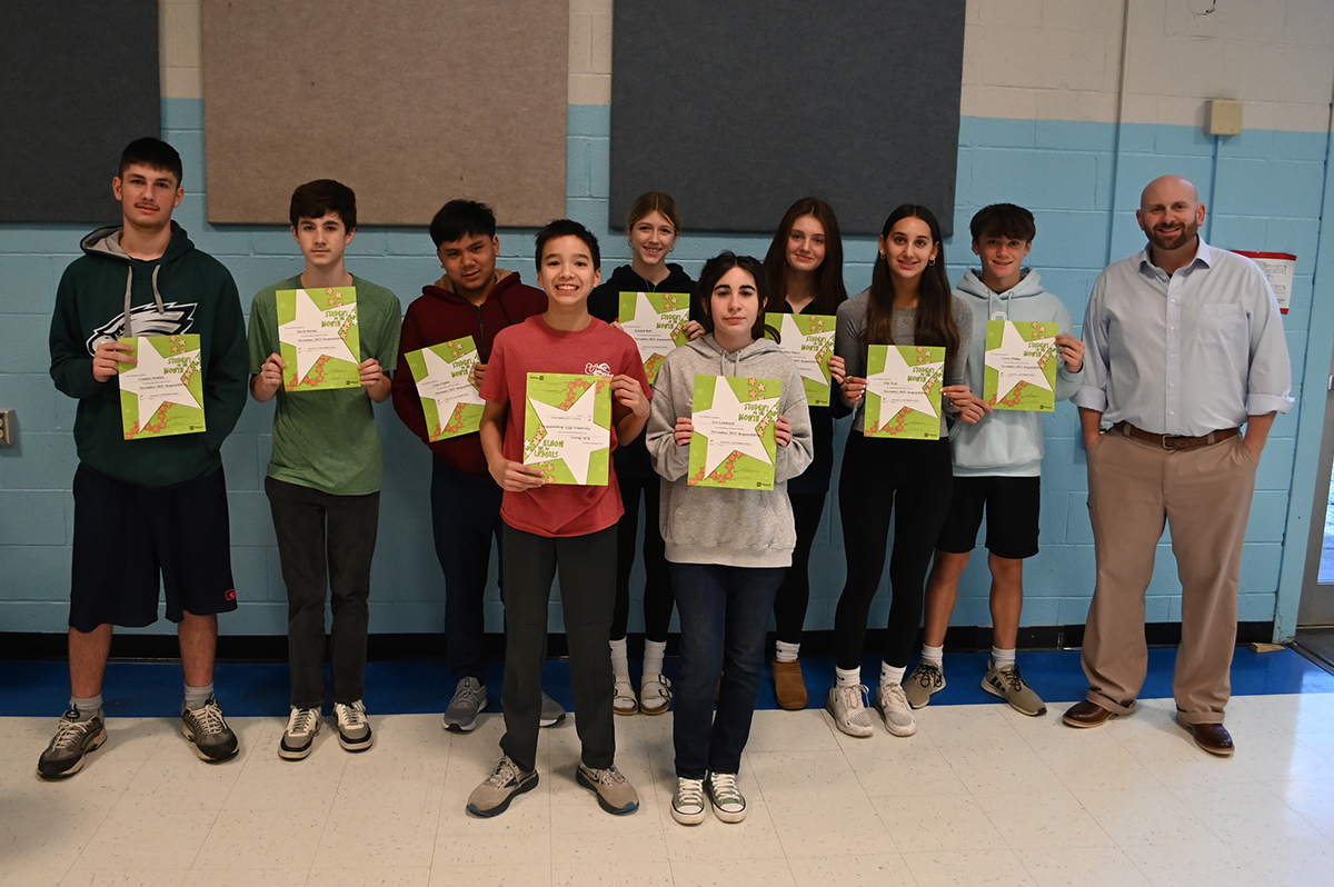 Goff Students of the Month for November - 8th Grade