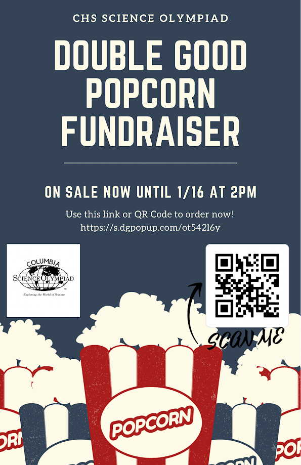 Double Good Popcorn Fundraiser flyer