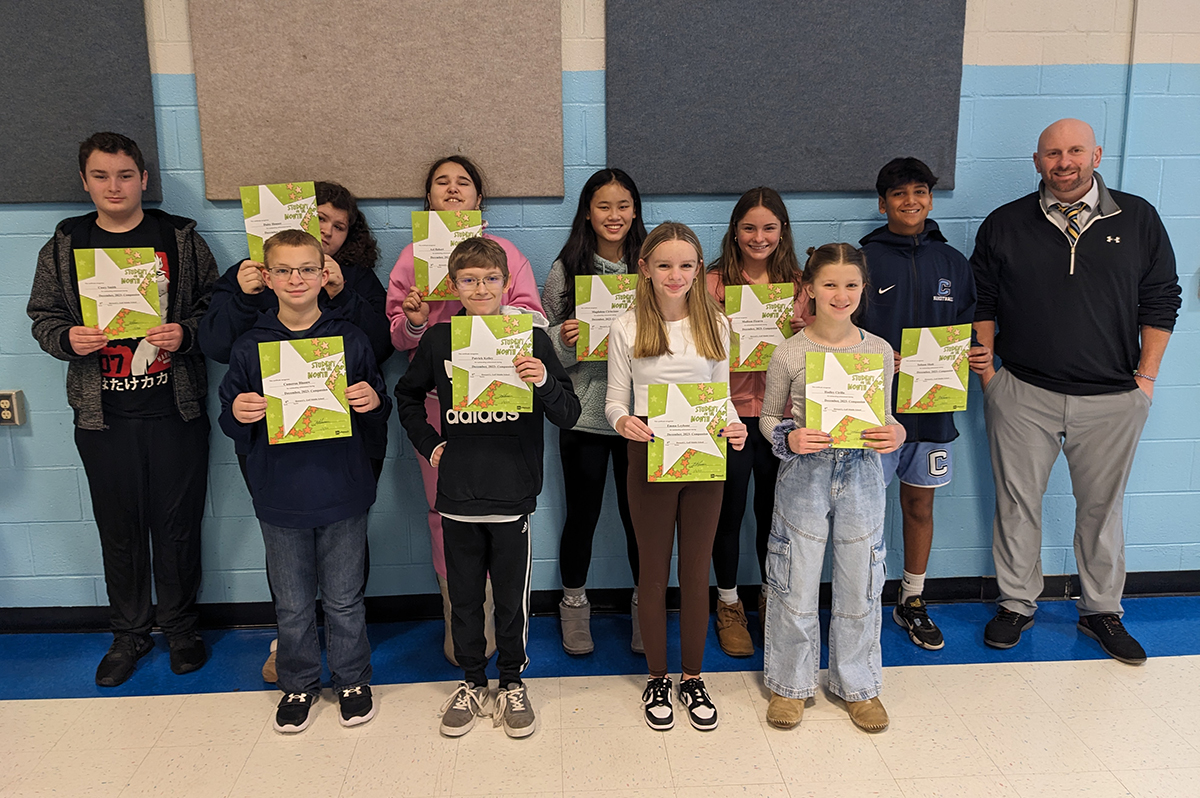 Goff Students of the Month for December - 8th Grade