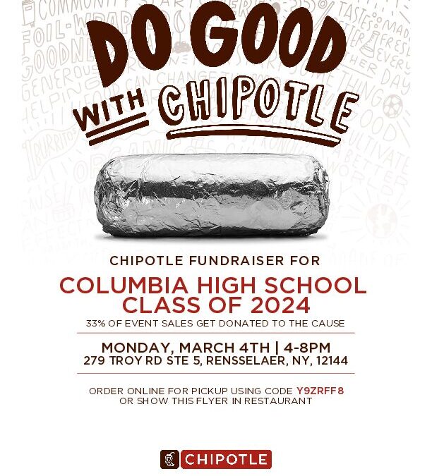 Chipotle Fundraiser to Benefit Class of 2024 – March 4