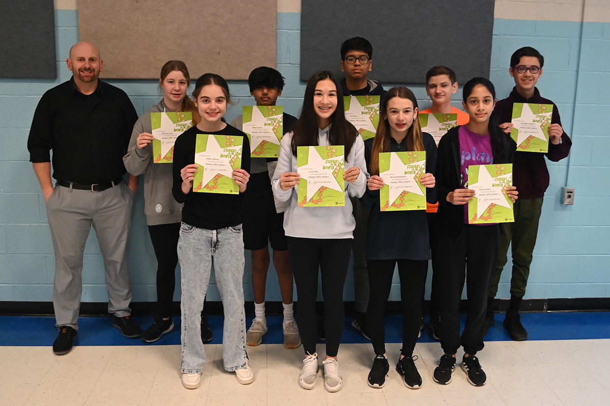 8th Grade Goff Students of the Month - January 2024