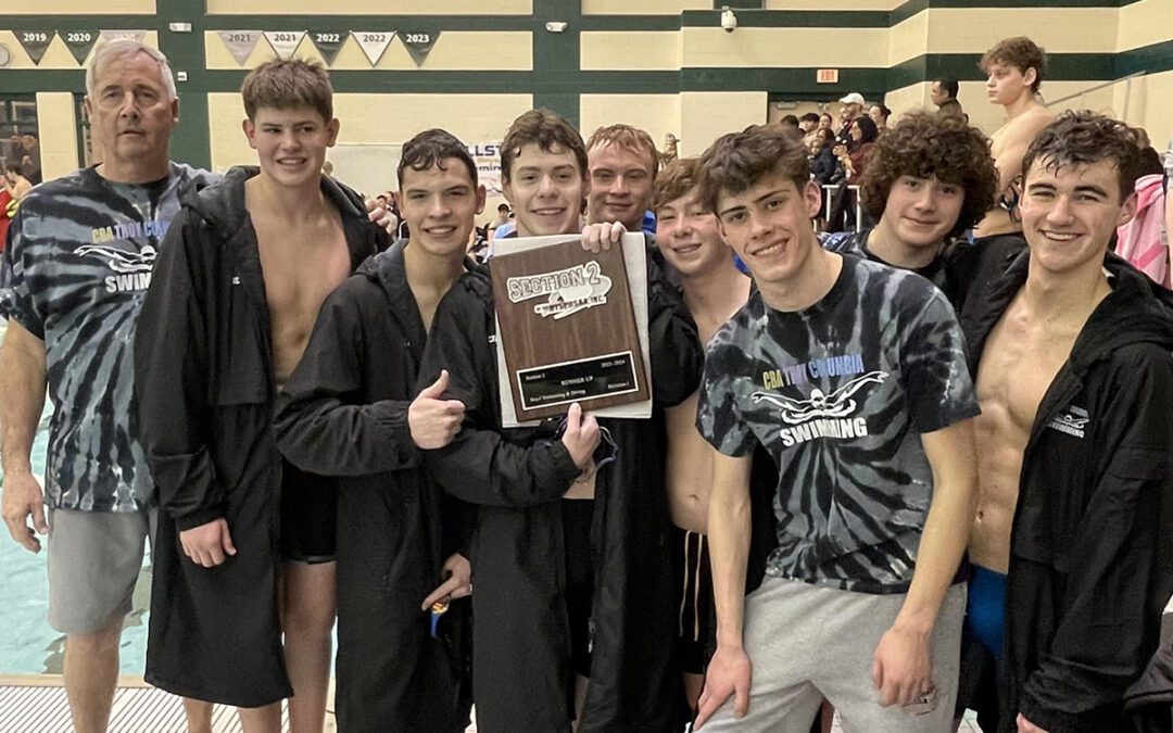 CBA-Troy-Columbia Swim Team Places 2nd at Sectionals, Andrew Orcutt Qualifies for State Championships