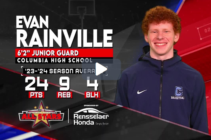 Evan Rainville Selected to News Channel 13 Basketball All Star Team