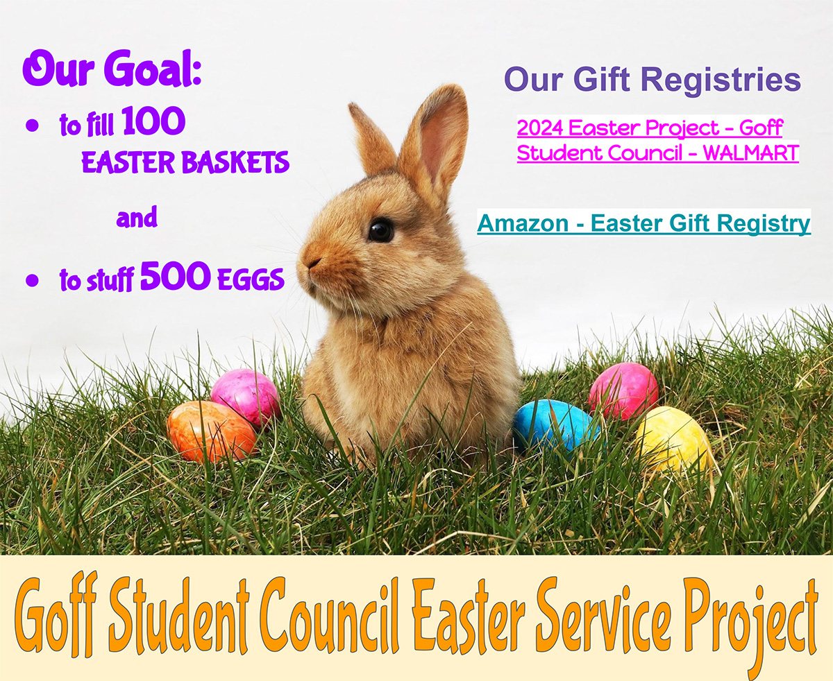 Goff Easter Service Project flyer
