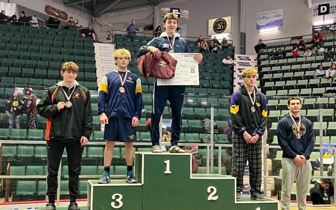 Two Columbia Boys’ Wrestlers Win Section 2 Championships