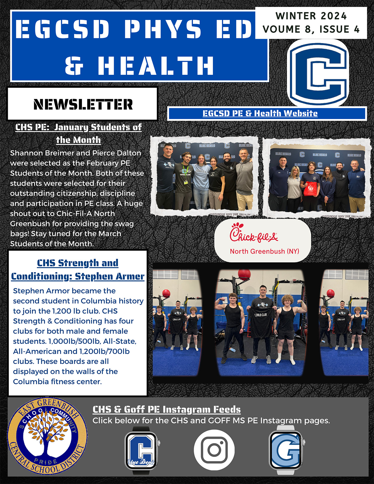 2024 EGCSD Monthly PE and Health Newsletter Issue 4 cover