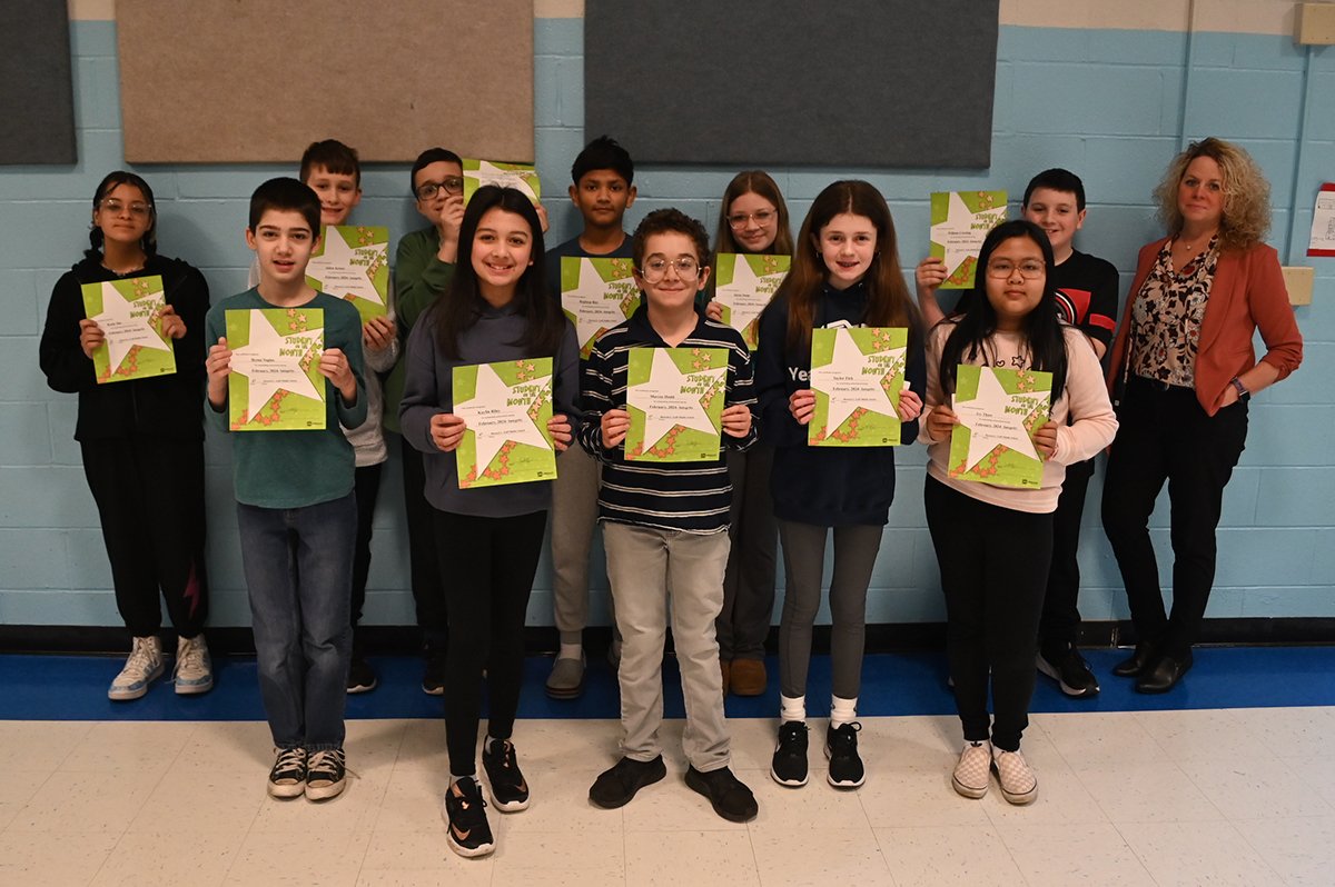 6th Grade Goff Students of the Month - February 2024