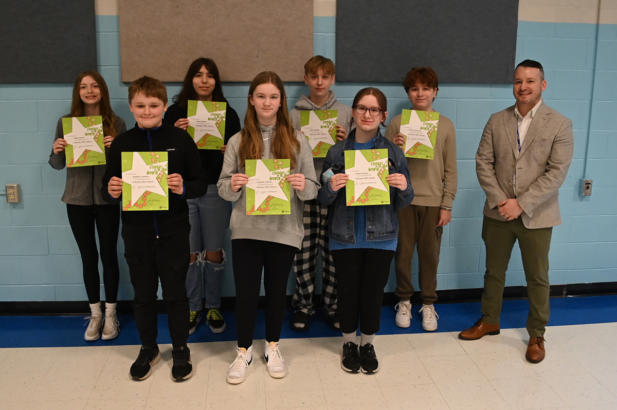 7th Grade Goff Students of the Month - February 2024