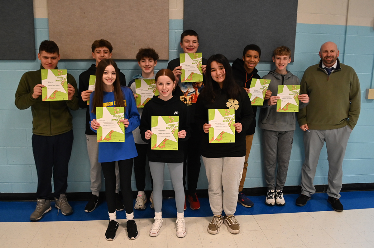 8th Grade Goff Students of the Month - February 2024