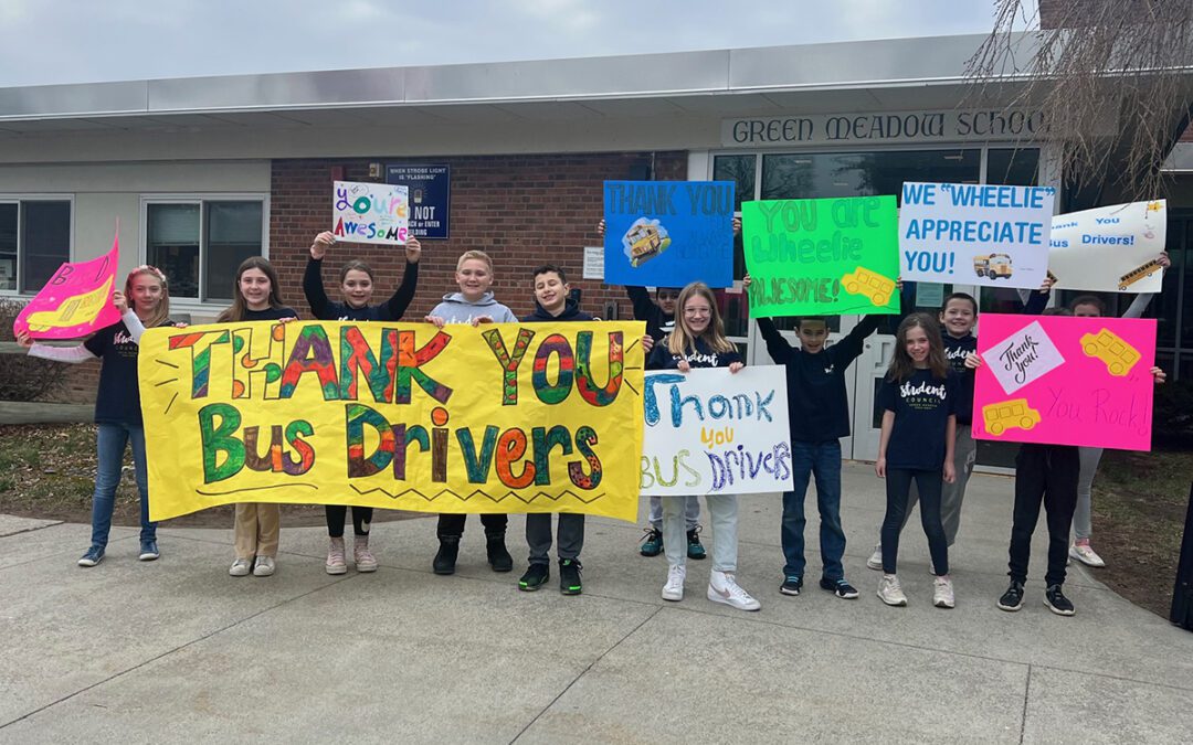 Green Meadow Student Council Thanks Bus Drivers with Special Breakfast