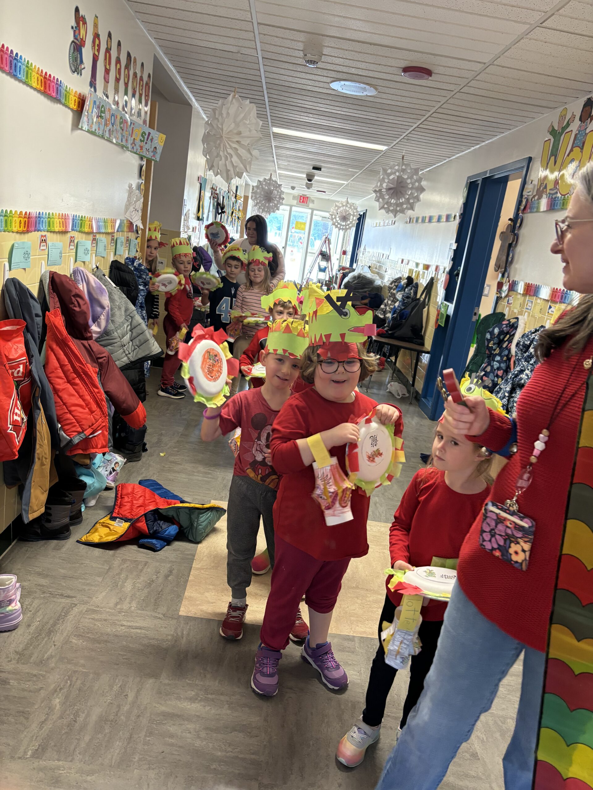 Kindergarten students at Chinese New Year parade