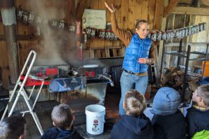 Maple sugaring in Bell Top Learning Barn