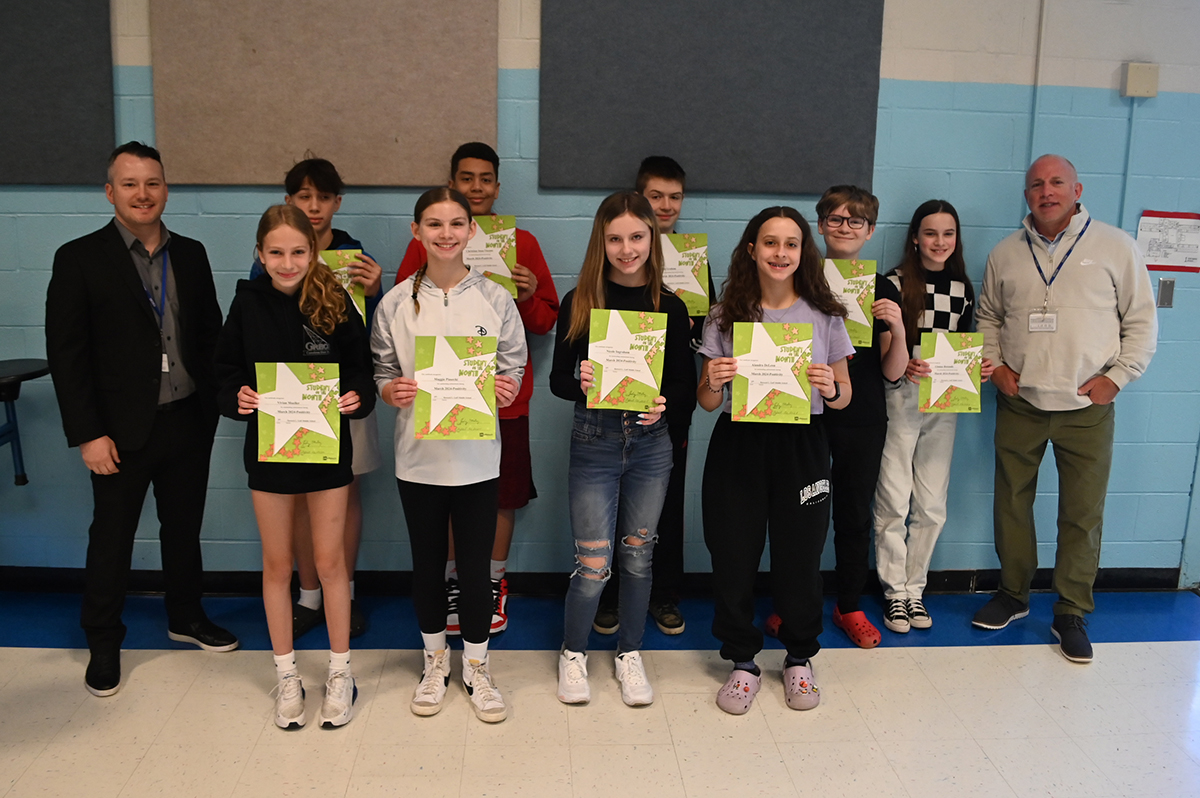 7th Grade Goff Students of the Month - March 2024