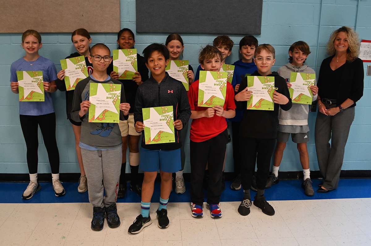 6th Grade Students of the Month - April 2024